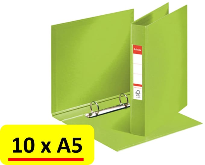 Ringband Esselte Vivida A5 2R PP 25mm Groen - 10 stuks