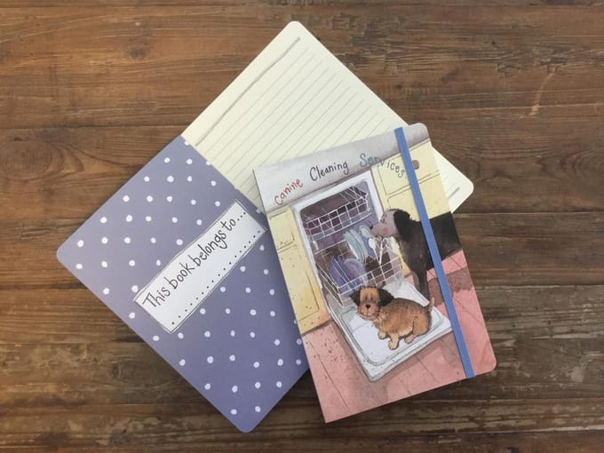Alex Clark Large Chunky Notebook Canine Cleaning Service ~ A5 Notitieboek Honden