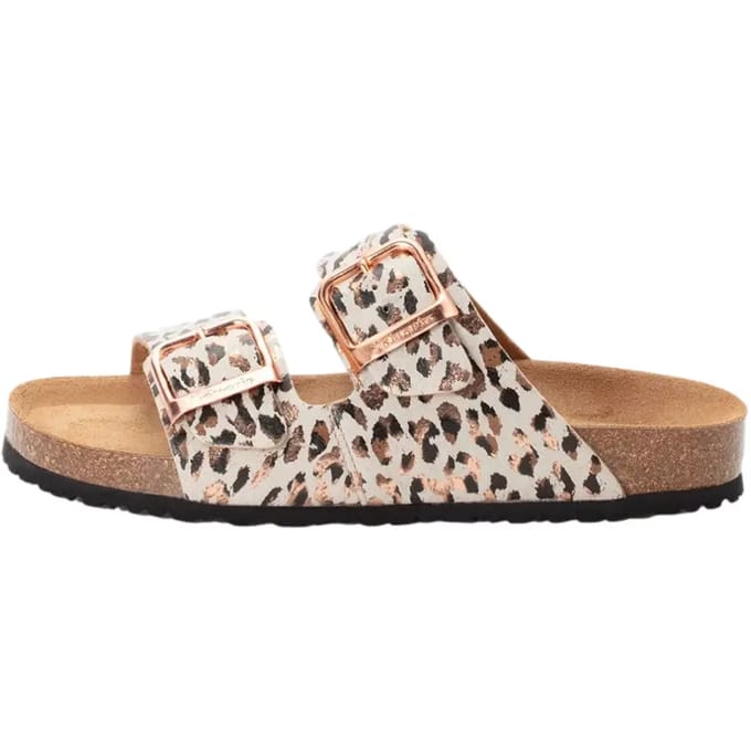 Tamaris damesmuiltjes 1-27523-46 490 Damesschoenen Leer Beige/Luipaard