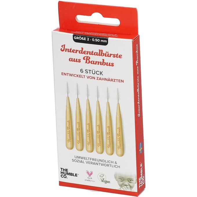 De Humble Co. Interdentale Rager® Tandenrager van bamboe Maat 2 - 0,5 mm 6 Tandenborstel
