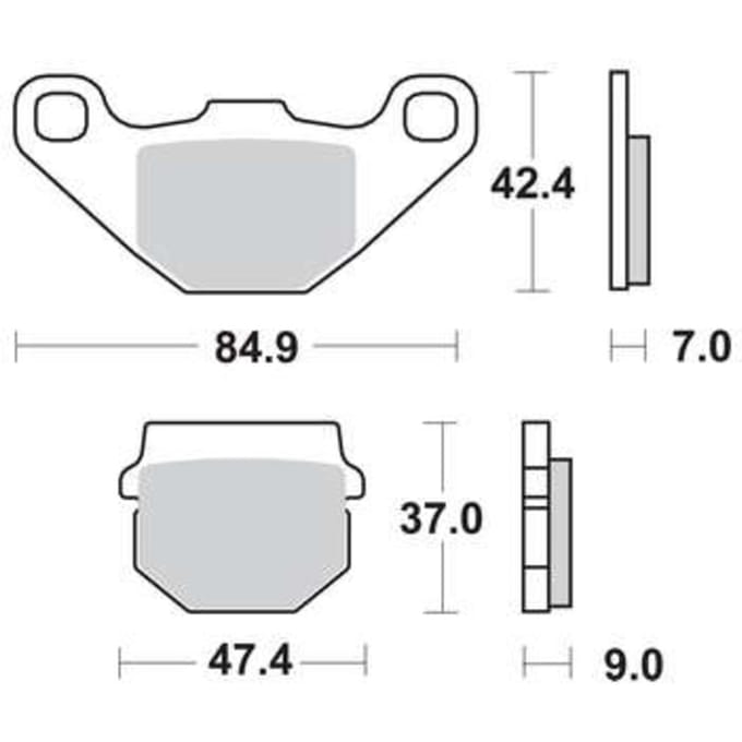Bremsbelagsatz, ohne Straßenzulassung TRW MOTO MCB519SR