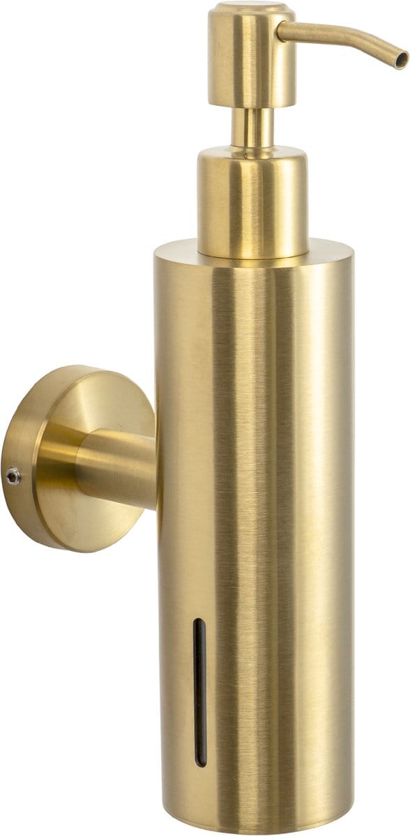 VDN Stainless Zeeppompje - Zeepdispenser wandmontage - Goud - Hangend - RVS