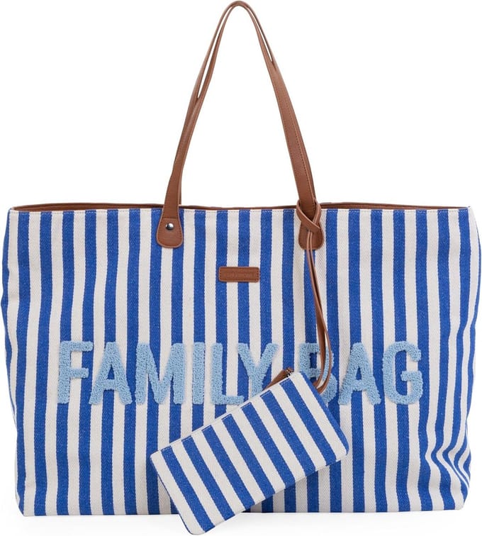 Luiertas met Week-endtas, Ruim en Lichtgewicht, Waterafstotend, Blauw Gestreept