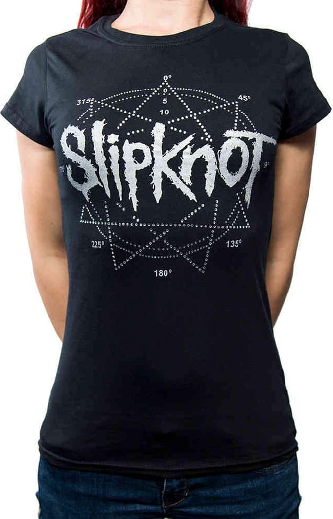 Slipknot - Logo Star Dames Tshirt - 2XL - Zwart