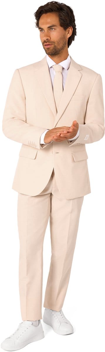 OppoSuits Dandy Sandy Mannen Pak - Heren Kostuum - Zandkleur - Maat EU50