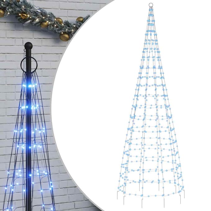 vidaXL - LED-kerstboom - 550 - LED's - 300 - cm - blauw