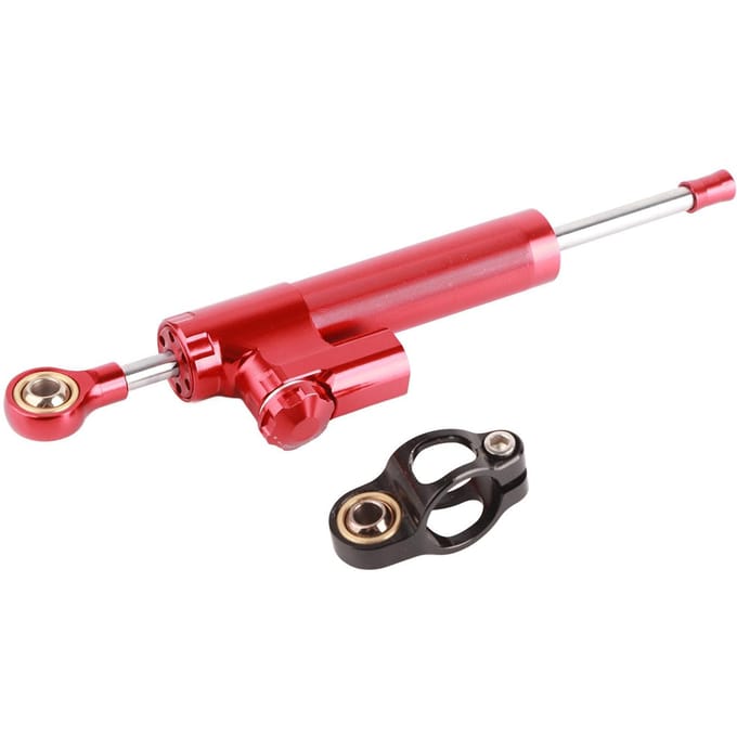 Universele Motorfiets Aluminiumlegering Stuurdemper Stabilisator Veiligheidscontrole (Rood) red