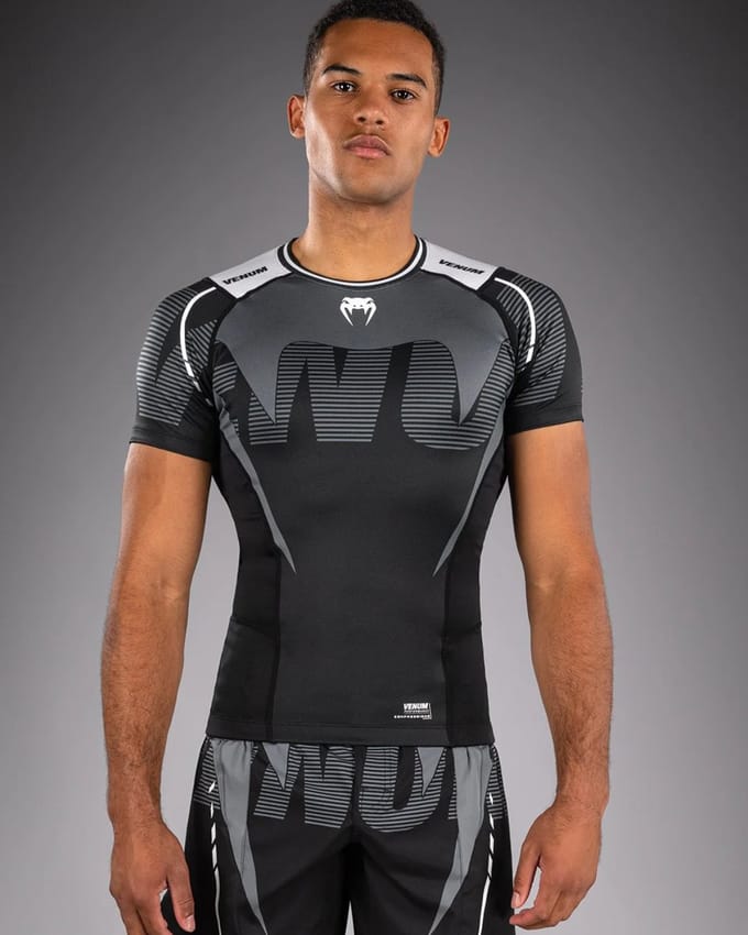 Venum Adrenaline Rashguard Zwart Zilver Grijs - S