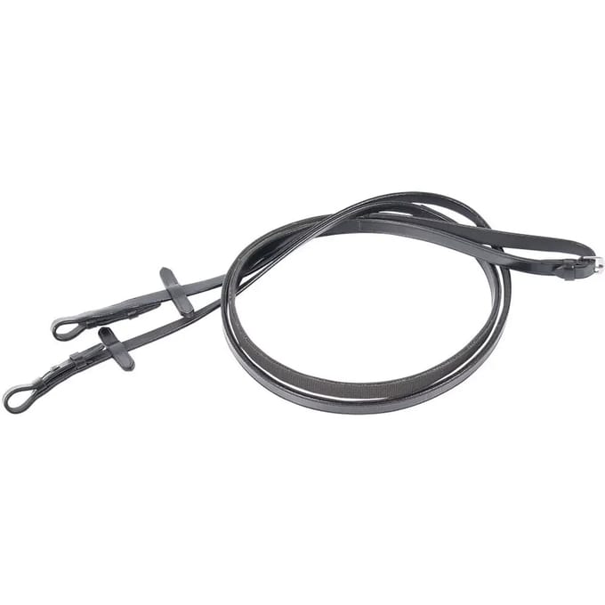 Harry's Horse Teugels leder met rubber gevoerd - maat Full - black
