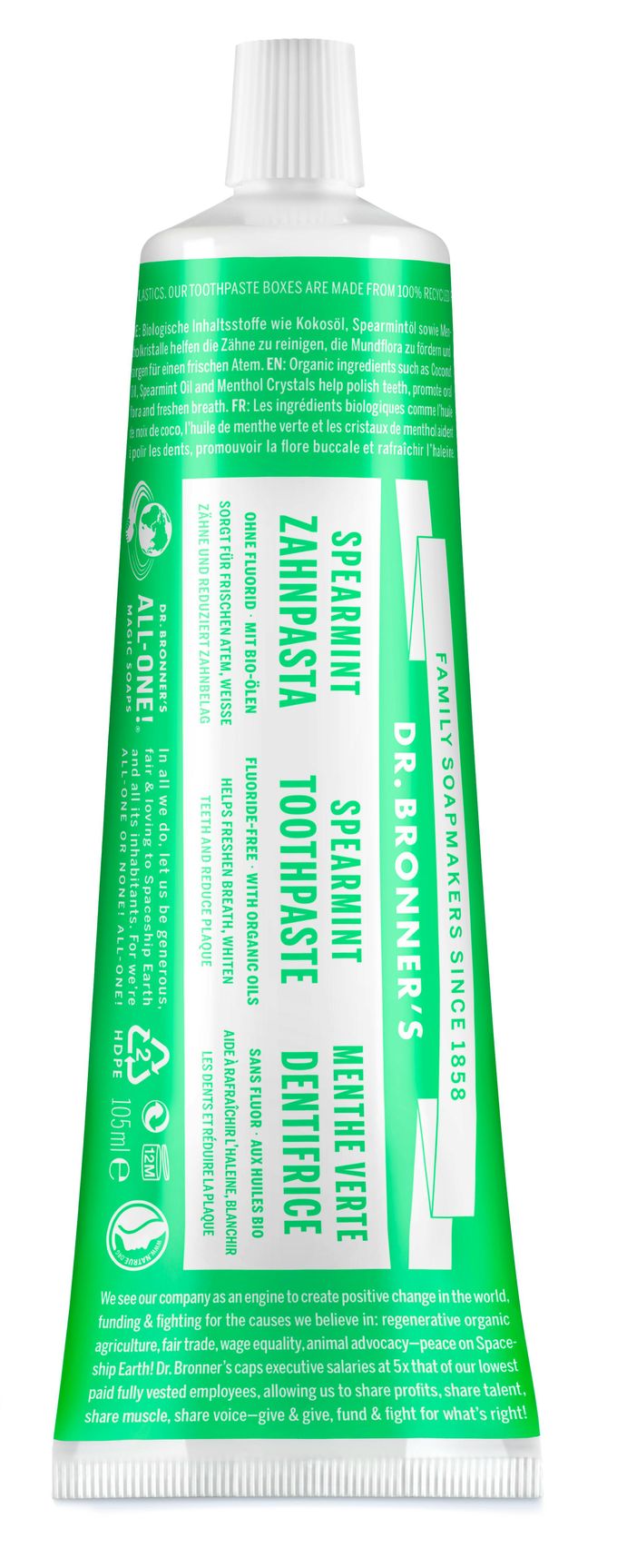 Dr. Bronner’s Dr. Bronner&rsquo;s All-In One Toothpaste Spearmint 140 g