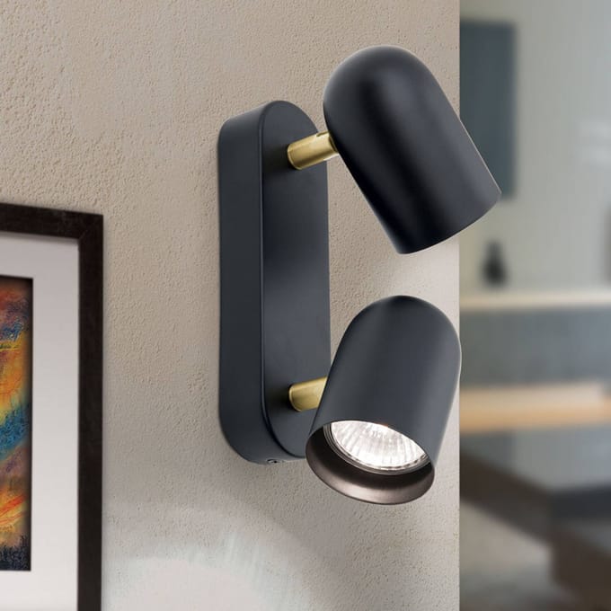 ORION Wandlamp Bradley 2-lamps, gezwenkt
