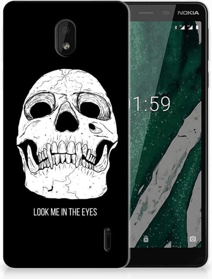 Silicone Back Case Nokia 1 Plus Skull Eyes