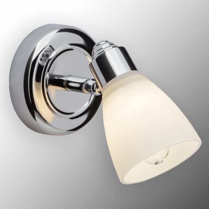 Brilliant Verchroomde wandlamp Kensington met IP44