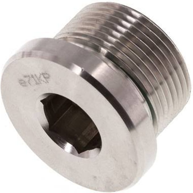 Plug M26 X 1.5 RVS FKM met binnenzeskant 400 bar (5620.0psi)