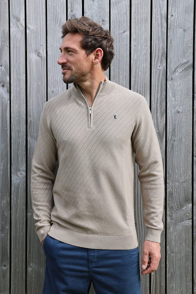 Kultivate Kn Crossed Zip Seneca Rock Taglia: L | Maglioni a maglia Outlet | Uomo
