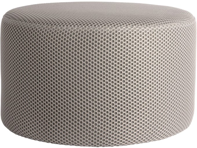 Leitmotiv Poef Retro Mesh - Muisgrijs - Ø50cm - Modern