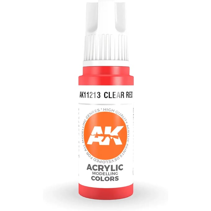 AK 3rd Gen Acrylics: Clear Red (17ml)