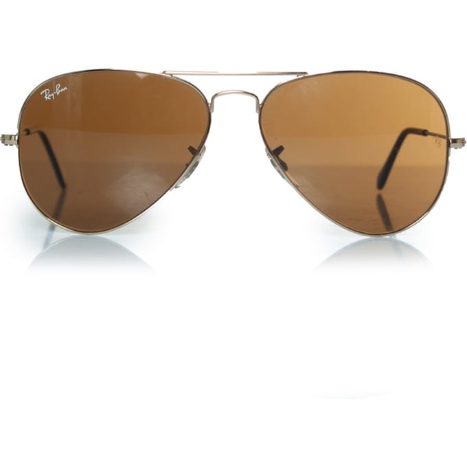 Ray Ban Aviator in goud en bruin.