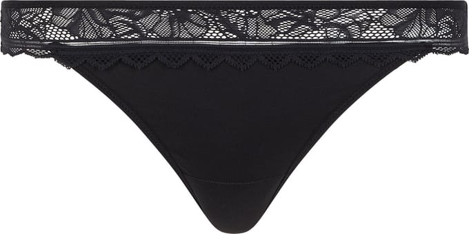 Chantelle - Floral Touch - Tanga - Soft Feel - ZWART
