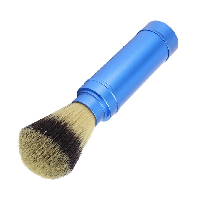 Heren Draagbare Baardborstel Reizen Gezichtsreiniging Schuimende Scheerkwast Verzorgingstool blue