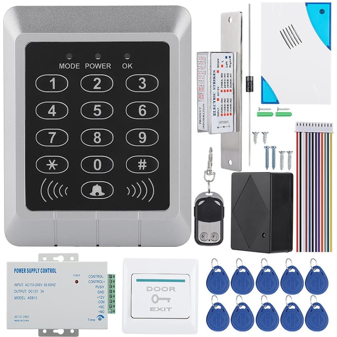 RFID Toetsenbord Toegangscontrolesysteem Kit Deurslot 125KHz EM Kaart Voor Deurtoegang white