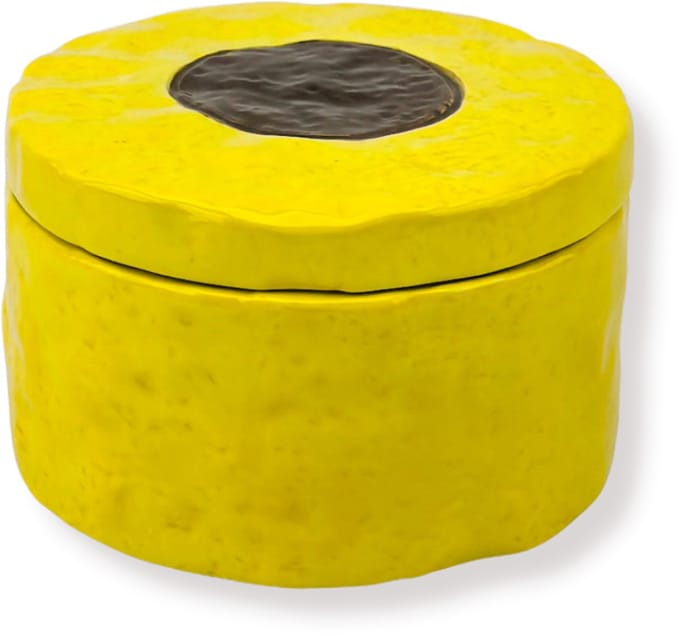 Housevitamin - Opbergpot - Engelse Drop - Geel - Dolomite - 9x9x6cm