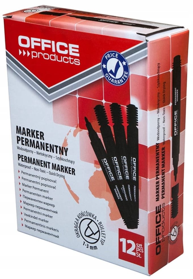 Permanente marker zwart 1-3 mm - sneldrogend en waterbestendig