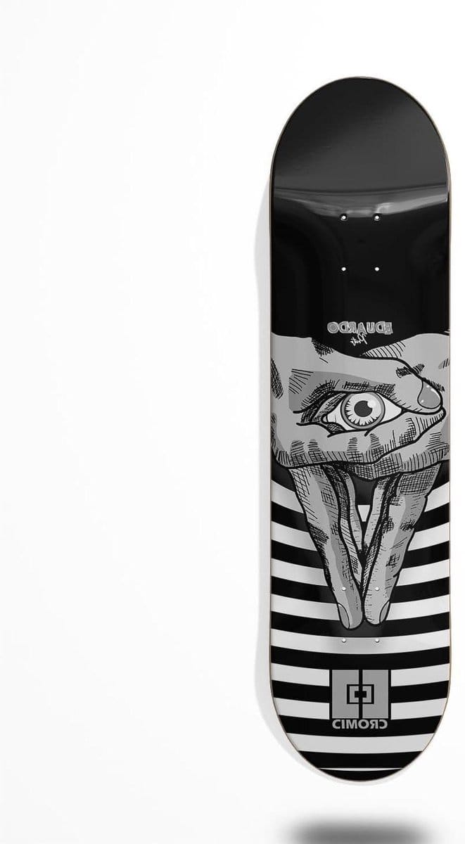 Skateboard Dek - Houten Plank - Street Skate Tricks - Icon Stamp Design - 8.5 Inch - Grijs