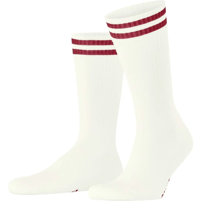 FALKE Dynamic Wool gedessineerd wol sokken unisex wit - maat 46-48