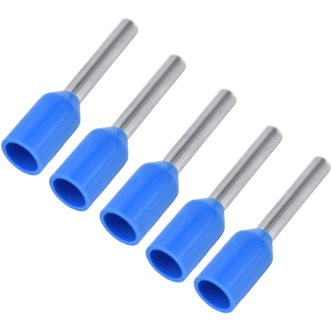 1000 Pièces Embouts Isolés Cosses Électriques à Sertir 20 AWG Connecteurs d'Extrémité de Câble Kit E7508 Bleu