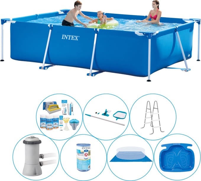 Frame Pool Rechthoekig 300x200x75 cm - 8-delig - Zwembad Bundel