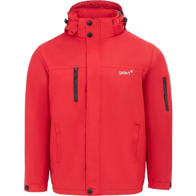 Gelert Heren Effen Gevoerde Regular Parka (Rood)