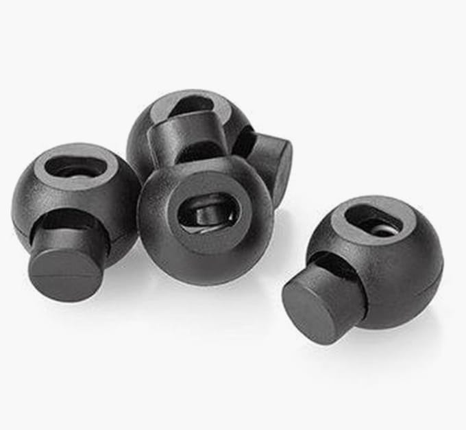 Koordstoppers 8 stuks zwart kledingaccessoires