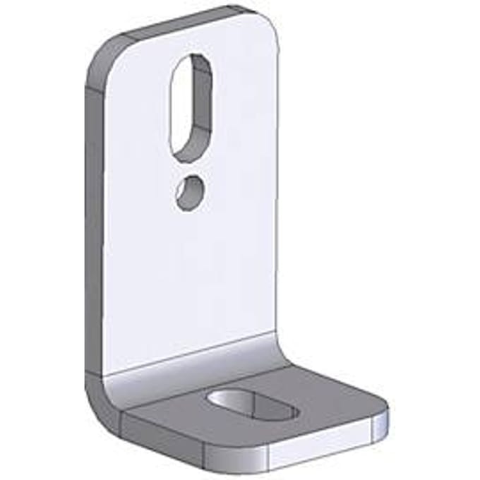 Vloerbevestiging voor aluminium plateau