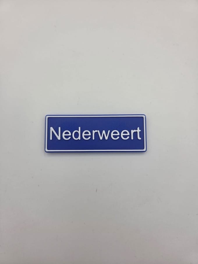 Koelkast Magneet plaatsnaam 8 X 3 CM Nederweert