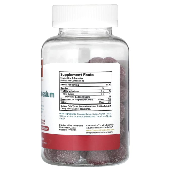 Chapitre Un, gummies au magnésium, framboise, 60 gummies
