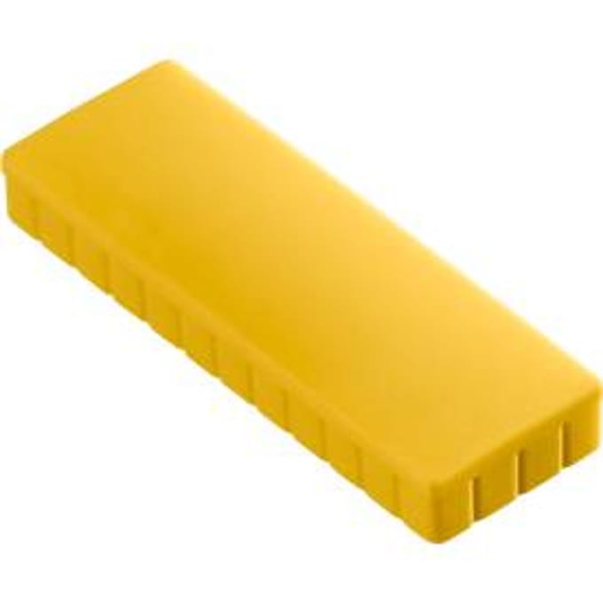 MAUL Magneet rechthoek 10 stuks 1 kg kunststof Ferriet bruchsicher erodiert lackiert 5.4 x 1.9 x 0.9 cm geel
