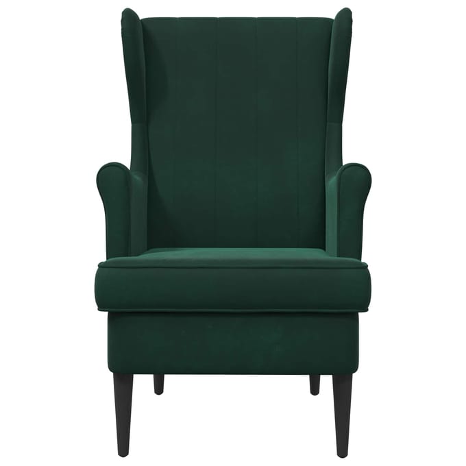 vidaXL - Fauteuil - Donkergroen - Fluweel