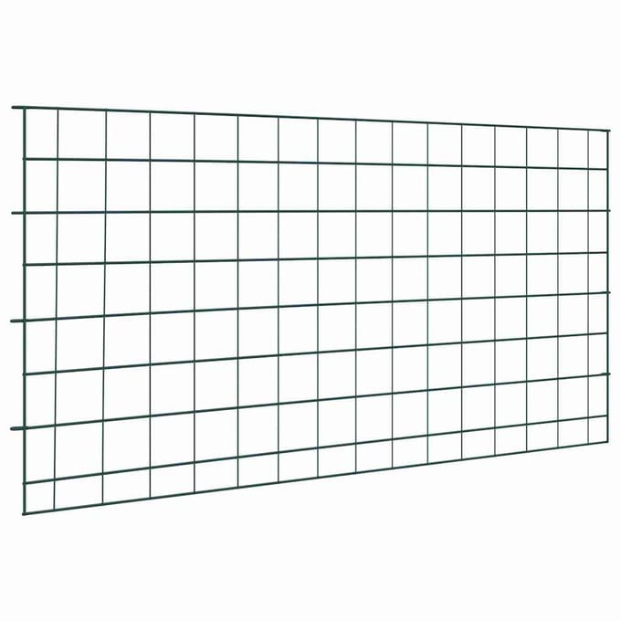 vidaXL - Vijverhekset - 5 - st - 100 - x - 50 - cm - Staal - Groen