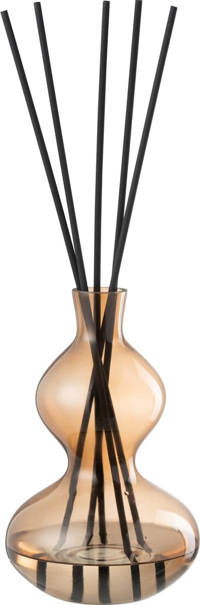 J-Line geurstokjes Nordic Vetiver - glas - amber - large