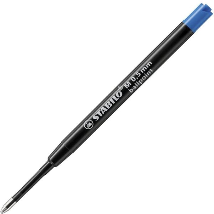 Balpenvulling STABILO standaard medium blauw blister à 1 stuk