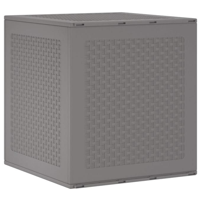 vidaXL - Opbergbox - met - opslag - Lichtgrijs - 55 - x - 53 - x - 57 - cm - Polypropyleen