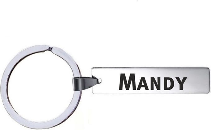 Sleutelhanger Met Naam - Mandy - RVS