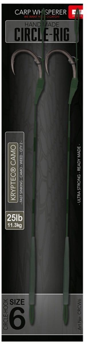 Carp Whisperer - Circle Rig - Haak maat: 4 - 2 stuks - Weed