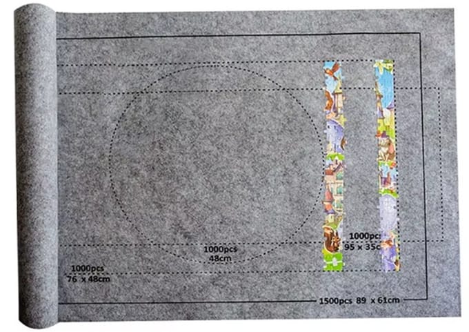 Puzzles Pad Jigsaw Roll Felt Mat Playmat Puzzles Blanket For Up To 1500 Pcs Puzzle Accessories New Portable Mat (Only Mat)