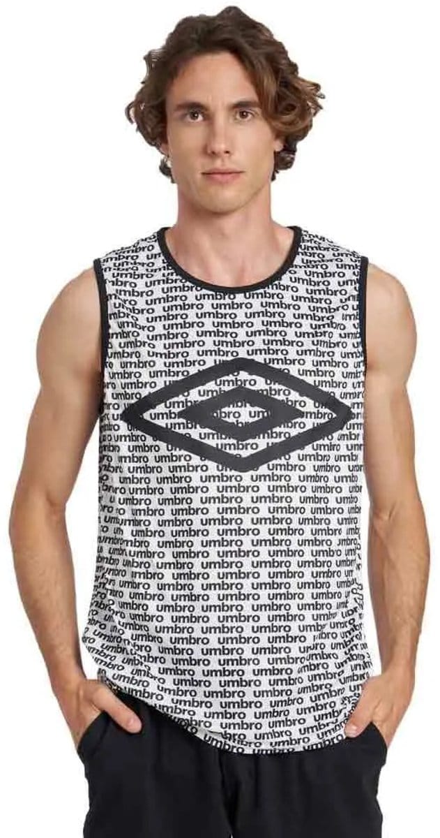 Umbro Andromeda Mouwloos T-shirt Wit,Grijs L Man