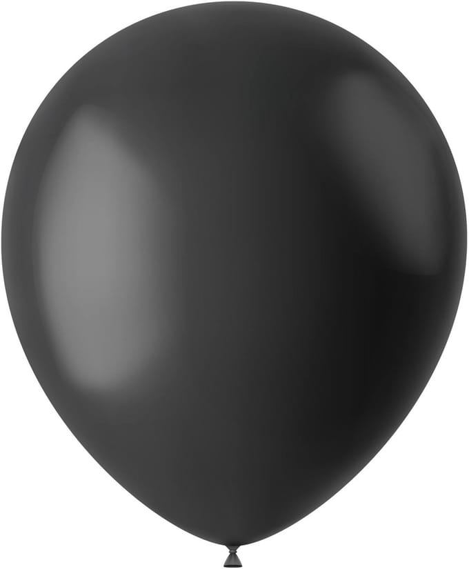 Folat - ballonnen Midnight Black Mat 33 cm - 100 stuks