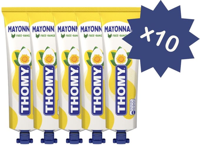 THOMY MAYONNAISE TUBE VOORDEELPACK 10 X 265 GR. THT 02/2027