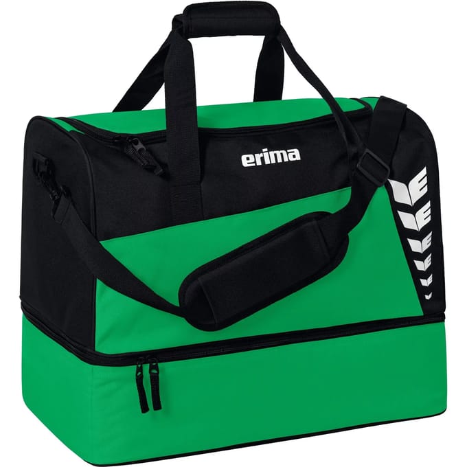 Erima Six Wings (Large) Sporttas Met Bodemvak - Zwart / Smaragd | Maat: L