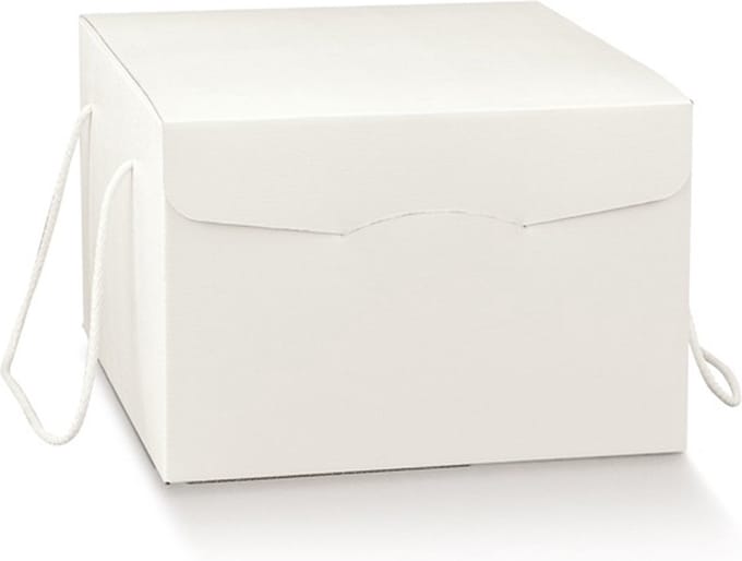 Geschenkdoos karton met koord WIT, 35,5x29x19,5cm (30 stuks)